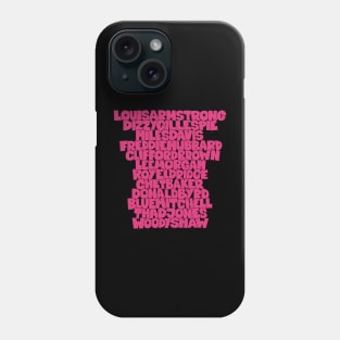 Jazz Legends in Type: The Trumpet Players Phone Case