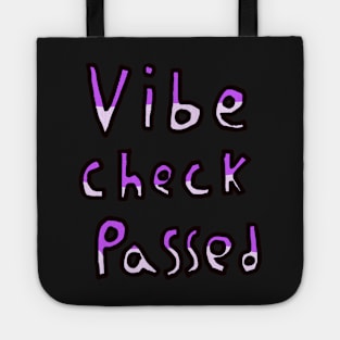 Vibe Check Passed - Purple Tote