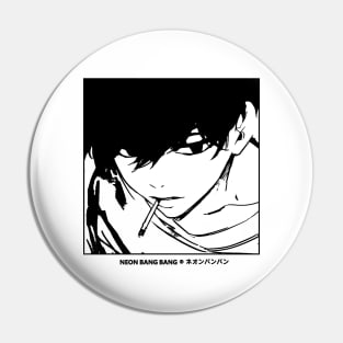 Edgy Anime Boy Smoking Grunge Aesthetic JRock Style Pin