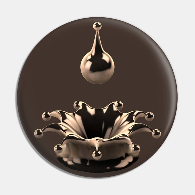 Coffee/Chocolate Drop Pin by Norwood Designs