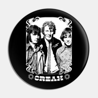 Cream \/\ Original Vintage Look Fan Design Pin