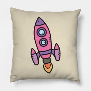 Rocket Cartoon Pillow