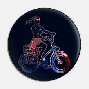 Girl with Bike Pin