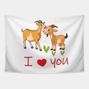 Valentine's goat - Happy Valentine's day Tapestry