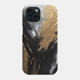 Black and Gold Wings Abstract Art Phone Case