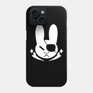 Bunny Rabbit Pirate with eye patch white Phone Case