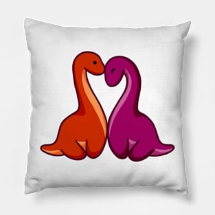 Cute dino couple, dinosaurs Pillow
