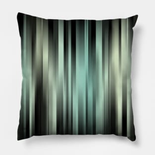 Abstract Green Stripes Pillow