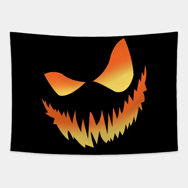 halloween Jack O' lantern Tapestry by thepeartree