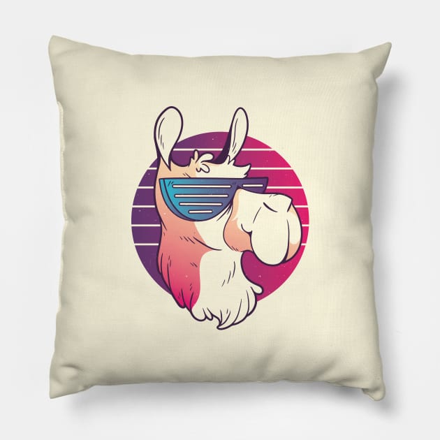 Retro Llama Pillow by LR_Collections