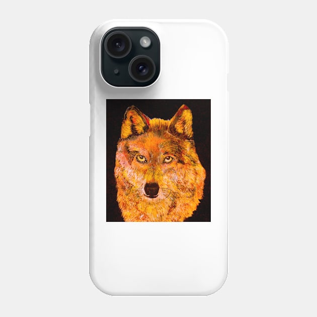 The Wolf's Eyes Phone Case by Allison Prior Art