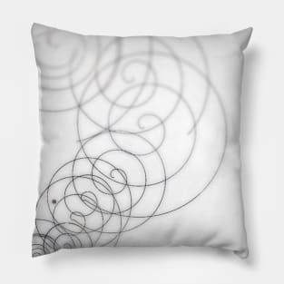 Modern spinning spiral on a wooden table Pillow