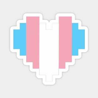 Transgender 8-bit Heart Magnet