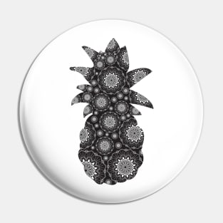 Zentangle Pineapple Mandala Pin