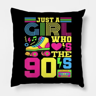 Just A Girl Who Loves The 90s Party 90s Outfit 1990s Costume Pillow