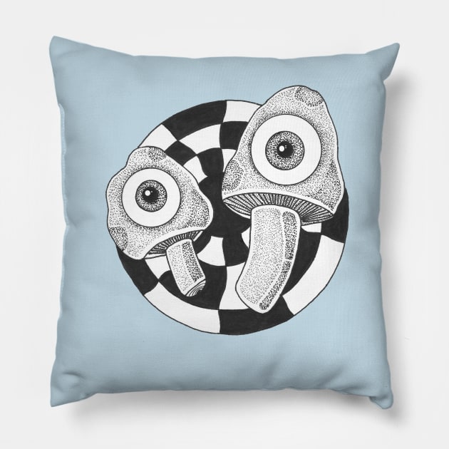 More Magic Mushrooms Pillow by Zenferren