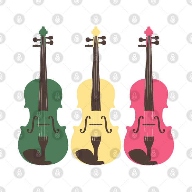 A Serenade of Strings in Pink, Green and Yellow by NattyDesigns