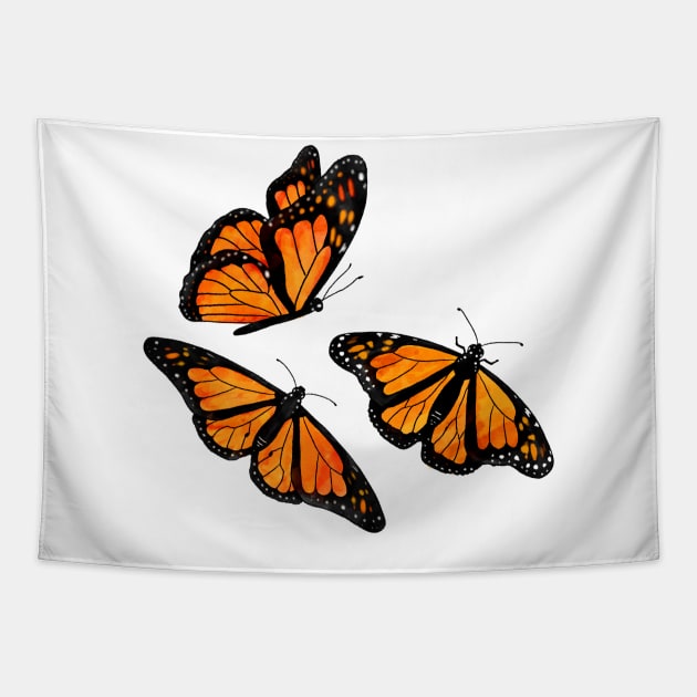 Monarch Butterflies Tapestry by Abby Venture