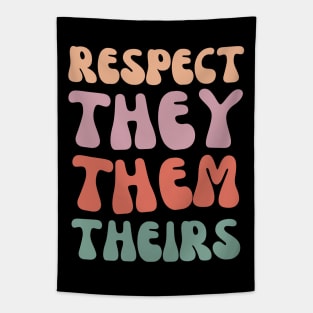 Respect They Them Theirs, Pronouns Matter Tapestry