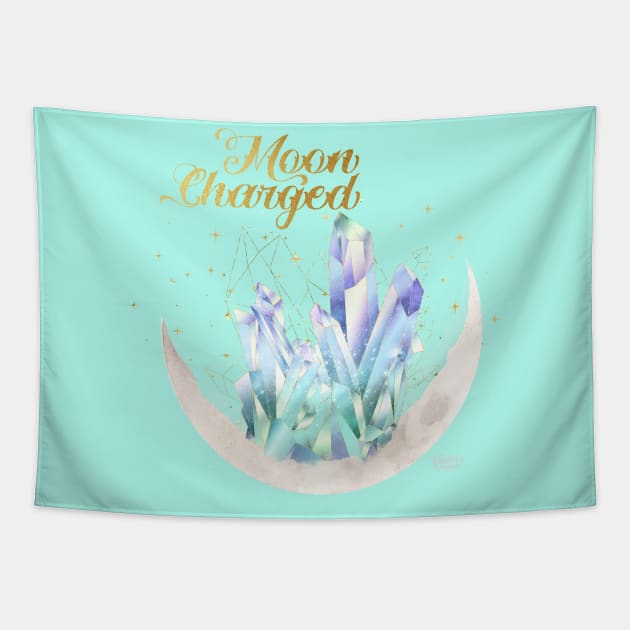 The Oddities Emporium Collection: Moon Charged Tapestry by KimbraSwain