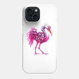 Mechanical flamingo Phone Case