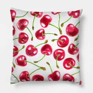 Watercolor cherries pattern Pillow