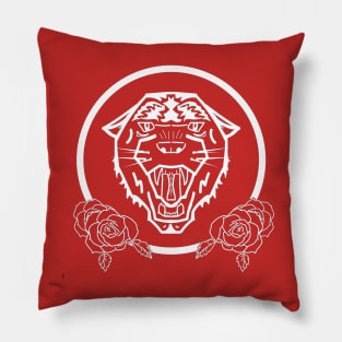 Tiger and Rose Pillow