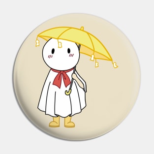 Weathering with you nagi umbrella yellow background Pin