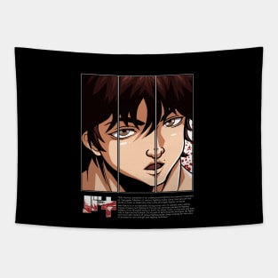 Baki The Fighter Artwork Tapestry