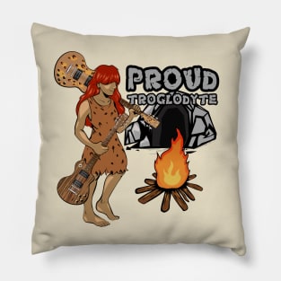 Proud Troglodyte Red Hair Pillow