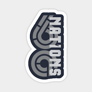 6 Nations Championship Abstract Design Magnet