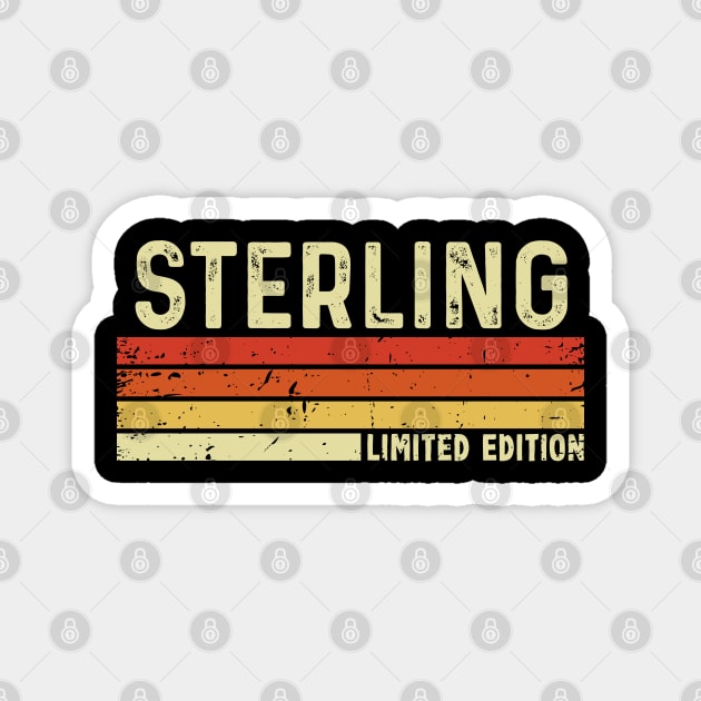 Sterling First Name Vintage Retro Gift For Sterling Magnet by CoolDesignsDz