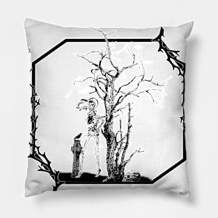 Graveyard Skeleton Pillow