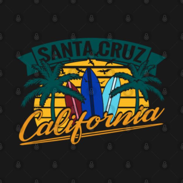 Discover Vintage Santa Cruz California Surfer Christmas In July - Santa Cruz California Surfer - T-Shirt