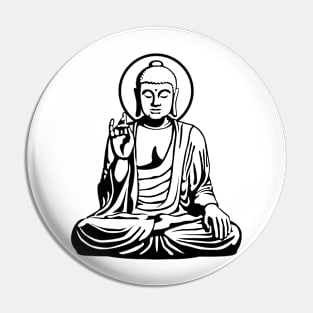 Young Buddha (black) Pin