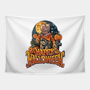 Scary Scarecrow Spooky Halloween Simple Costume Gift Tapestry