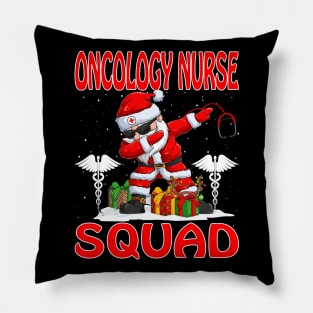 Christmas Oncology Nurse Squad Reindeer Pajama Dabing Santa Pillow