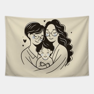 Two moms Tapestry