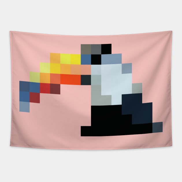 Toucan 8bit Tapestry by portraiteam