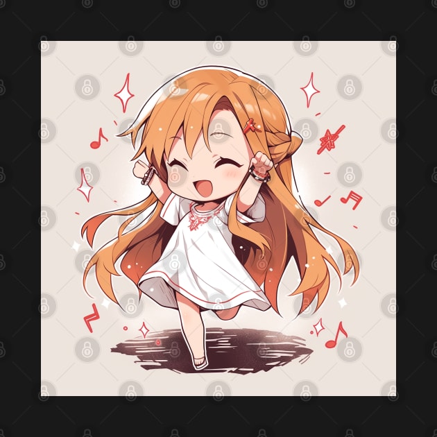 chibi asuna dancing by WabiSabi Wonders