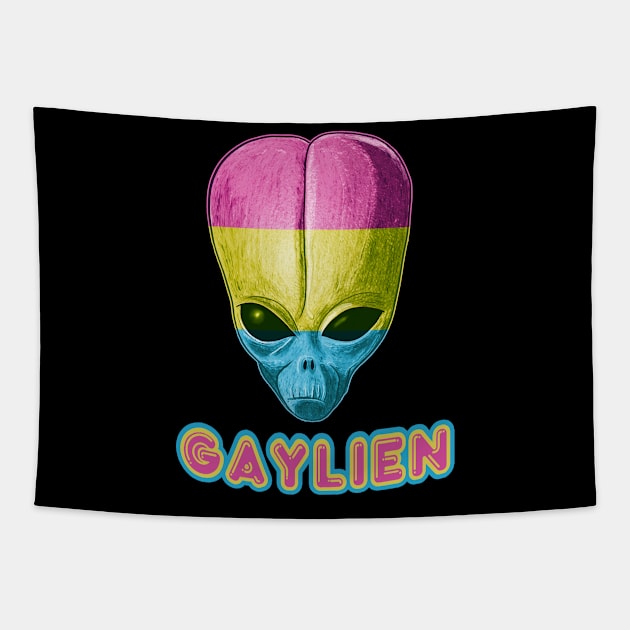 GAYLIEN- Gray sexuality Bright Funny Design Tapestry by IceTees