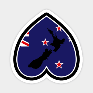 Love New Zealand Down Under Heart Magnet