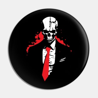 Businessman Skeleton in Suit Pin