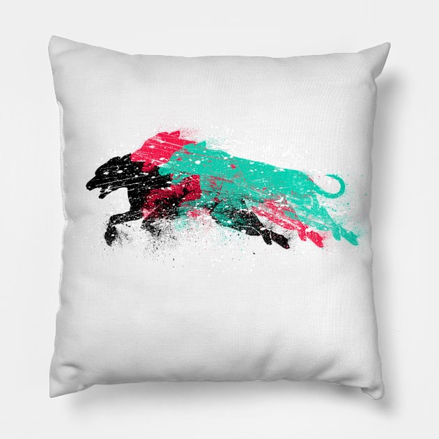 Dogs in action Pillow by barmalisiRTB