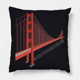 San Francisco Golden Gate Bridge T-shirt Pillow