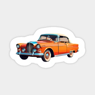 Colored Classic Car Design in Vibrant Vector Style Magnet