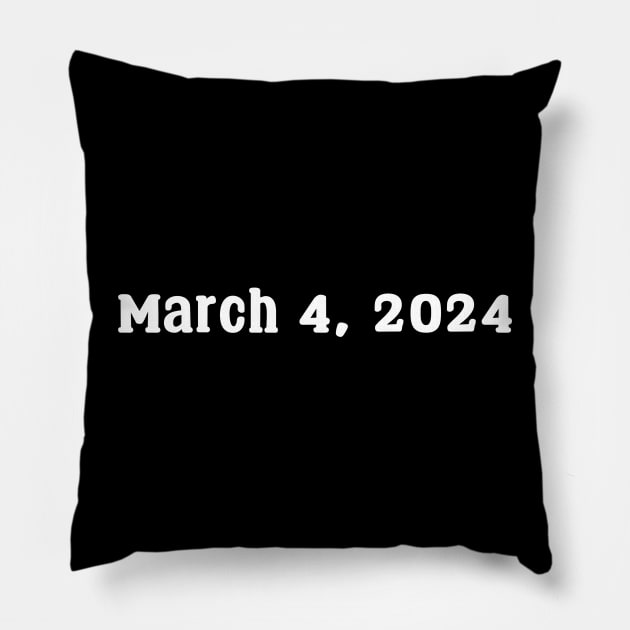 March 4, 2024 Save The Date Trump Trial Pillow by Little Duck Designs