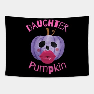 DAUGHTER PUMPKIN - Funny Halloween Pumpkin Head | Halloween Costume Tapestry