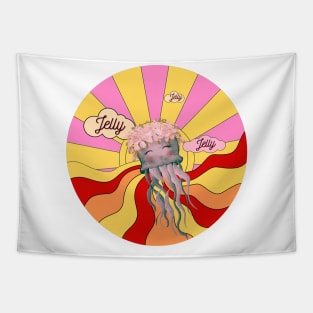 Sweet Jelly Mauve Stinger Jellyfish Sunset Design Gift Ideas Evergreen Tapestry