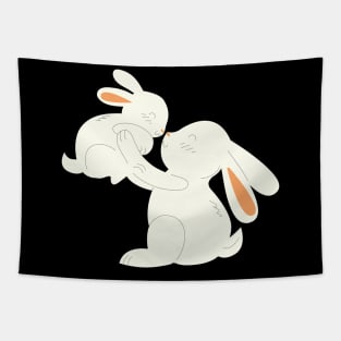 Cute Rabbit Family Tapestry